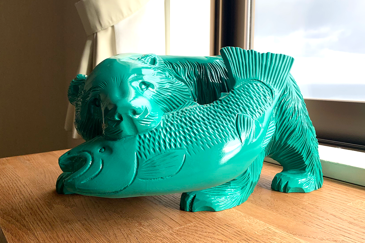 【Re-bear Project 限定コラボ】木彫りのくま|礼文観光ホテル 咲涼